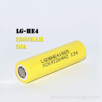 LG HE4 Yellow 18650 Battery